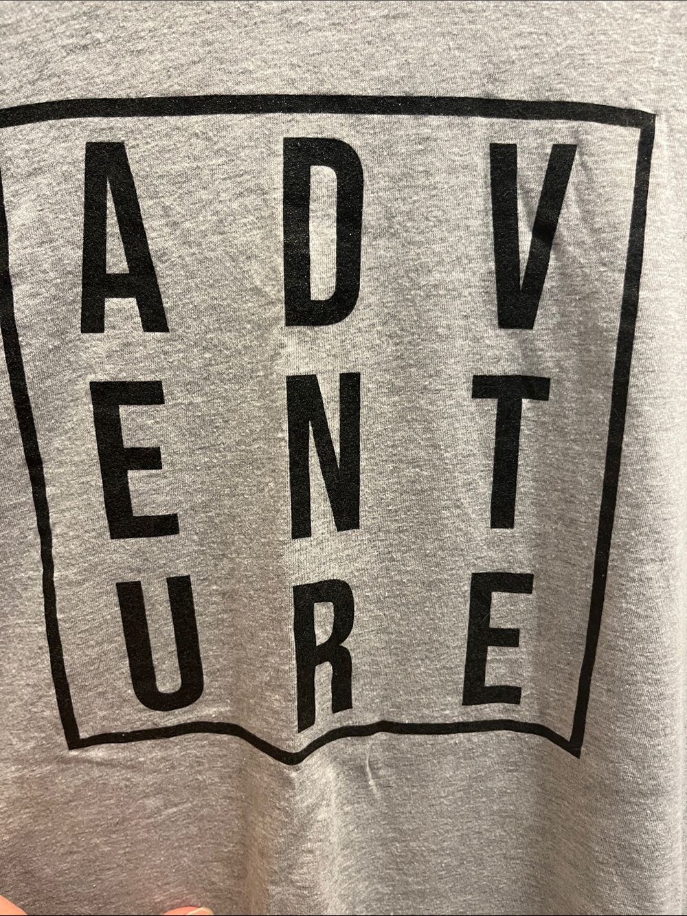 Bella Canvas Gray Graphic "ADVENTURE" Short Sleeve Tee